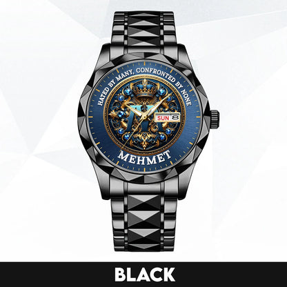 Hated By Many Confronted By None Golden Blue Watch MEHMET M1-W15