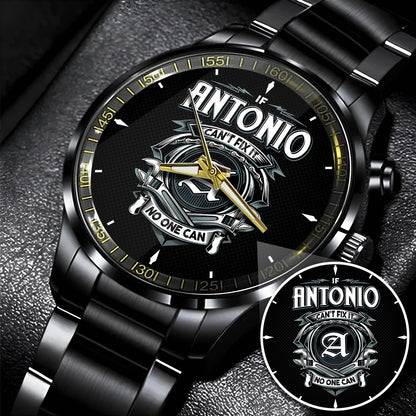 ANTONIO 13K1-447 – Personalized Name Watch “If Can’t Fix It, No One Can”