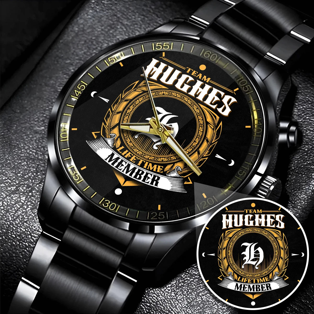 HUGHES 13K1-445 Personalized Watch, Premium Gift for Anniversary