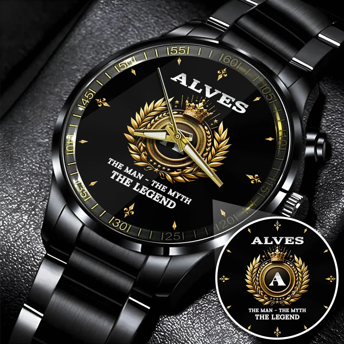 The Man The Myth The Legend Olive Crown Watch ALVES M1-W5