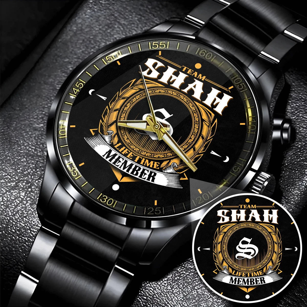 SHAH 13K1-445 Personalized Watch, Premium Gift for Anniversary
