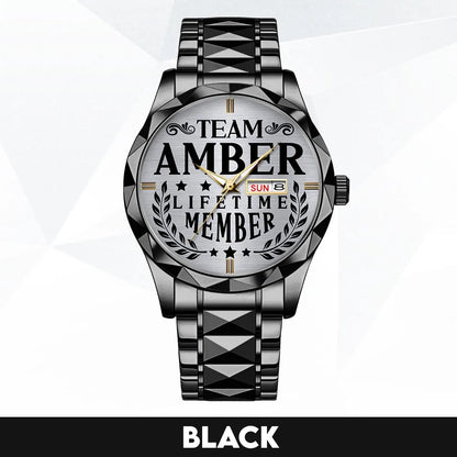 AMBER 13K1-437 Luxury Alloy-Men Watch, Personalized Premium Gift for Anniversary