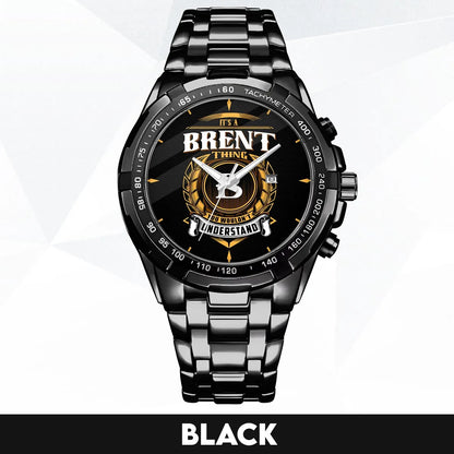 BRENT 13K2-434 Alloy-Quatz-Men Watch, Personalized Premium Gift for Anniversary
