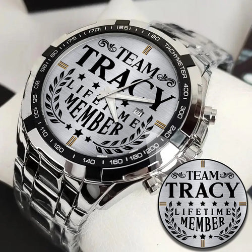 TRACY 13K1-437 Alloy-Quatz-Men Watch, Personalized Premium Gift for Anniversary