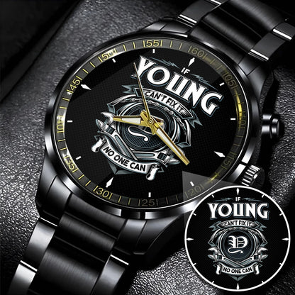 YOUNG 13K1-447 – Personalized Name Watch “If Can’t Fix It, No One Can”