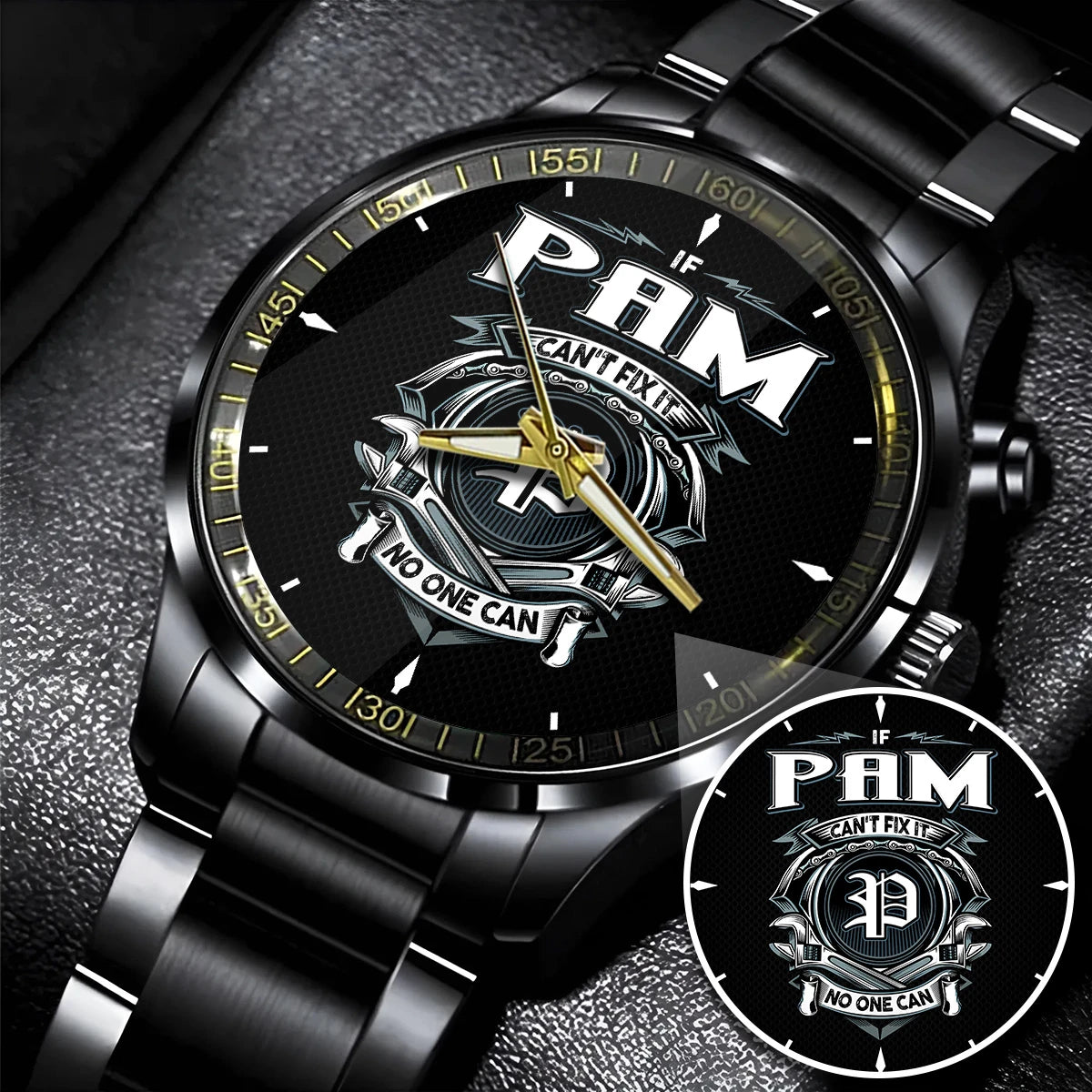 PAM 13K1-447 – Personalized Name Watch “If Can’t Fix It, No One Can”