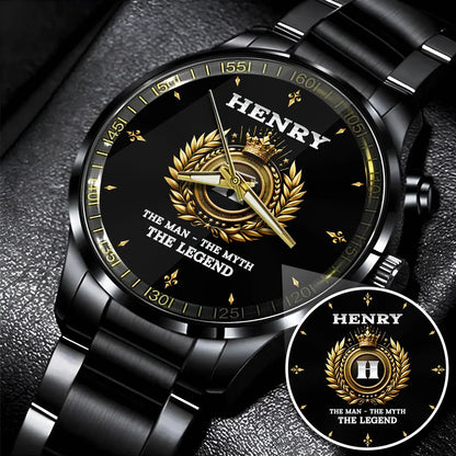 The Man The Myth The Legend Olive Crown Watch HENRY M1-W5