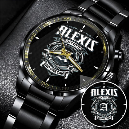 ALEXIS 13K1-447 – Personalized Name Watch “If Can’t Fix It, No One Can”