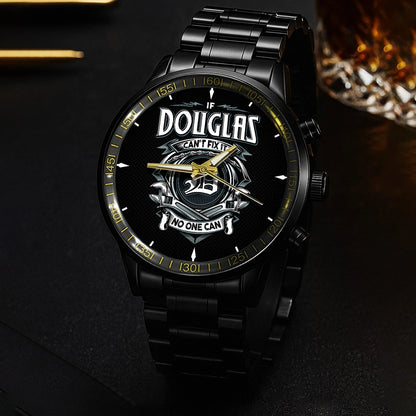 DOUGLAS 13K1-447 – Personalized Name Watch “If Can’t Fix It, No One Can”