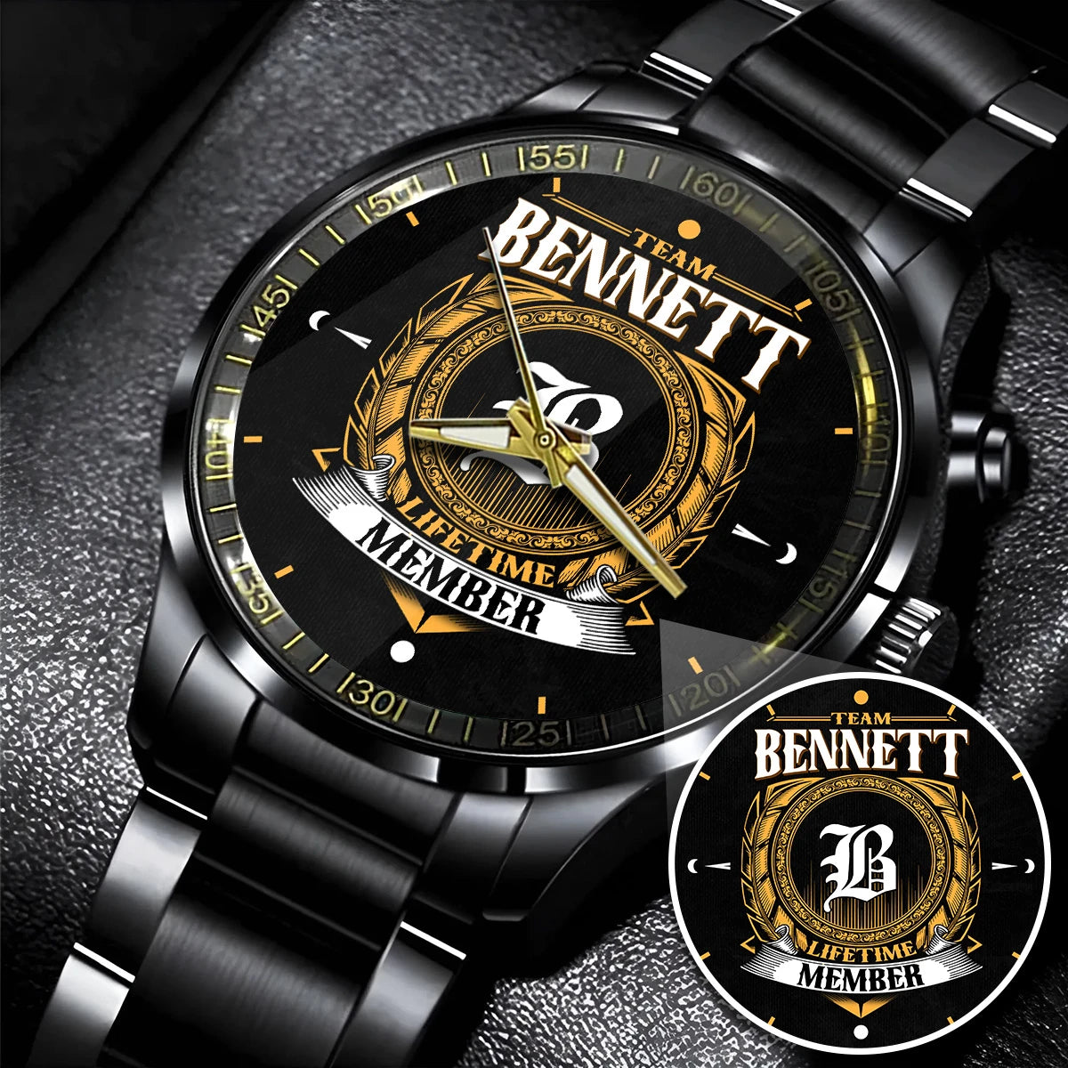 BENNETT 13K1-445 Personalized Watch, Premium Gift for Anniversary