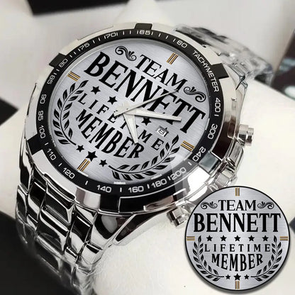 BENNETT 13K1-437 Alloy-Quatz-Men Watch, Personalized Premium Gift for Anniversary