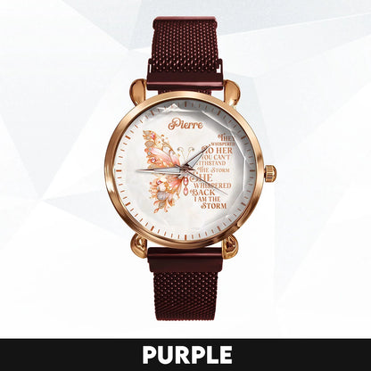 They Whisper To Her You Can't Withstand The Storm Golden Rose Watch PIERRE M1-W19