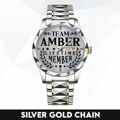 AMBER 13K1-437 Luxury Alloy-Men Watch, Personalized Premium Gift for Anniversary