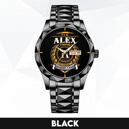 ALEX 13K1-434 Luxury Alloy-Men Watch, Personalized Premium Gift for Anniversary