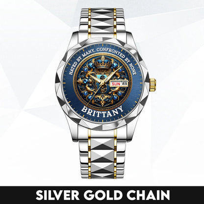 Hated By Many Confronted By None Golden Blue Watch BRITTANY M1-W15