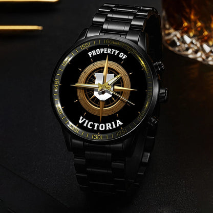 Property Of Your Name Compass Watch VICTORIA M1-W18