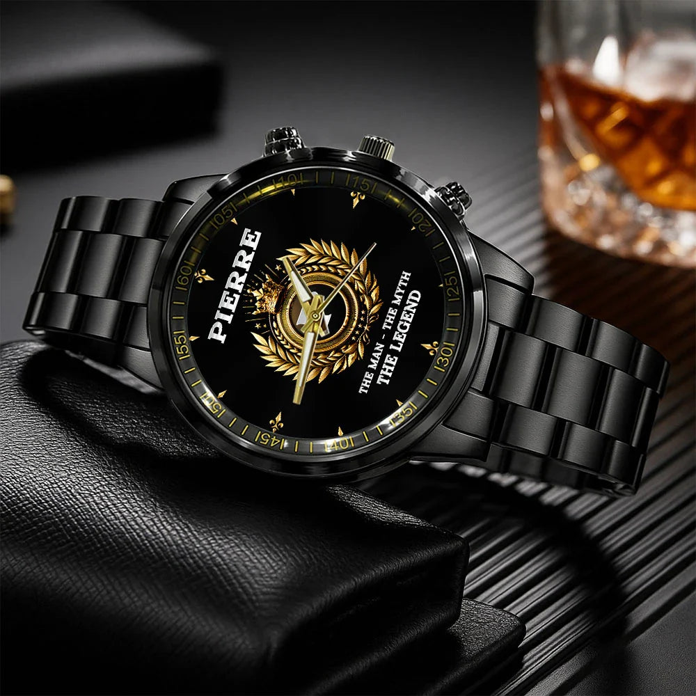 The Man The Myth The Legend Olive Crown Watch PIERRE M1-W5