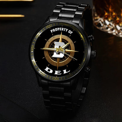 Property Of Your Name Compass Watch DEL M1-W18
