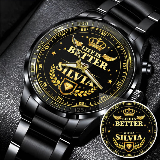 SILVIA 13K1-442 Personalized Watch, Premium Gift for Anniversary