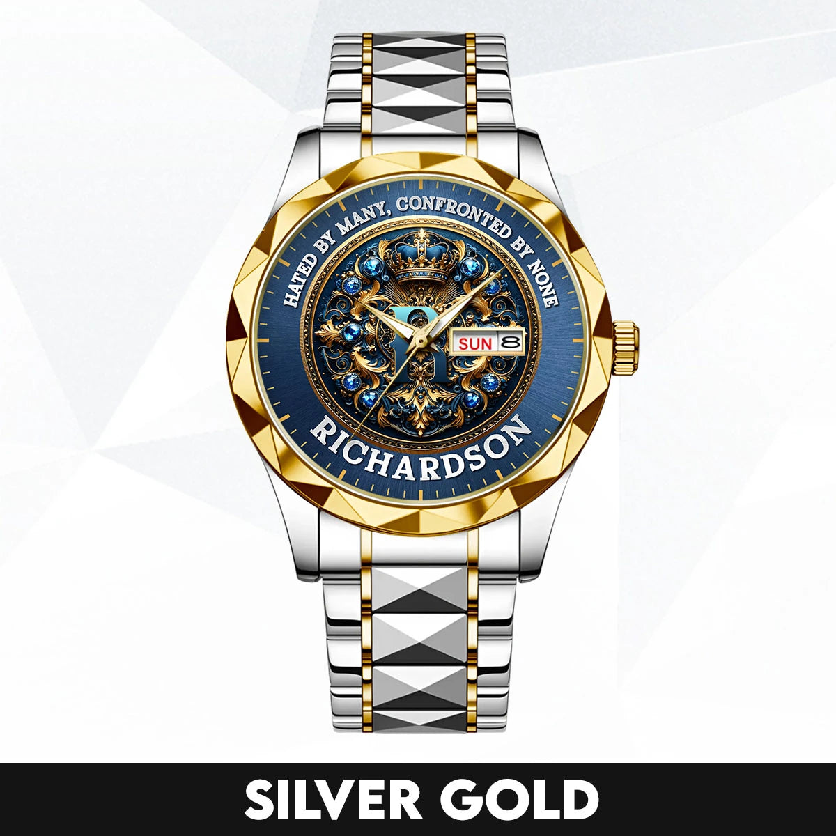 Hated By Many Confronted By None Golden Blue Watch RICHARDSON M1-W15
