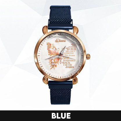 They Whisper To Her You Can't Withstand The Storm Golden Rose Watch DIANE M1-W19