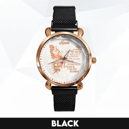They Whisper To Her You Can't Withstand The Storm Golden Rose Watch ANNE M1-W19
