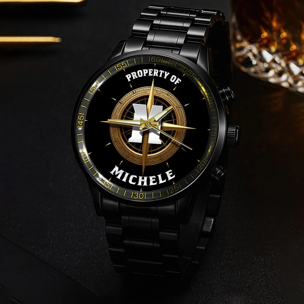 Property Of Your Name Compass Watch MICHELE M1-W18