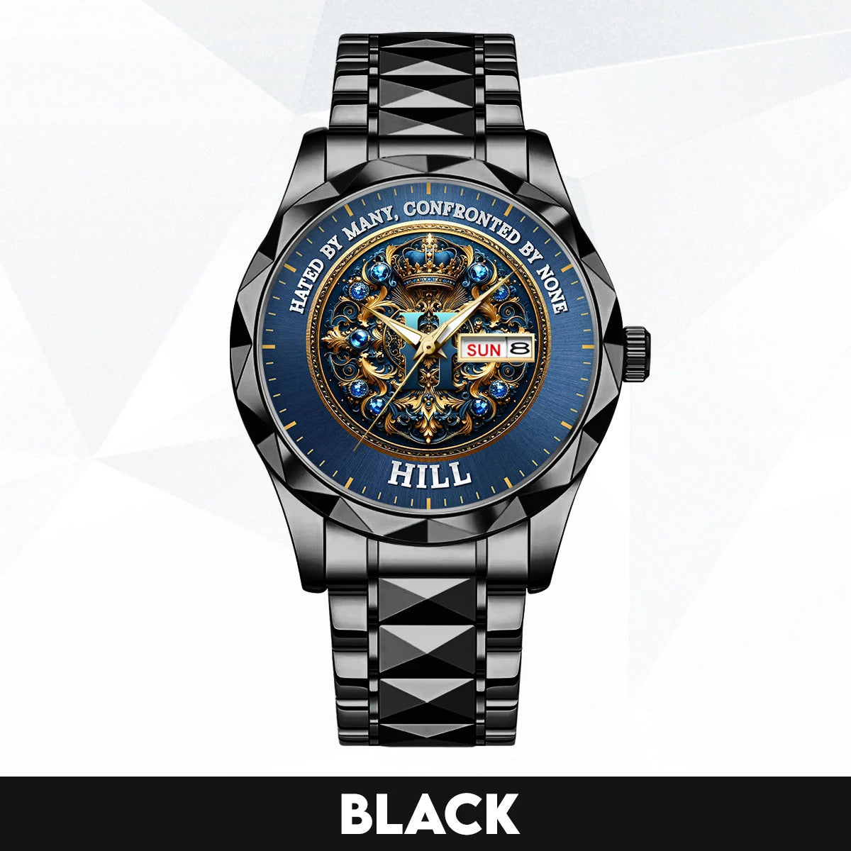 Hated By Many Confronted By None Golden Blue Watch HILL M1-W15