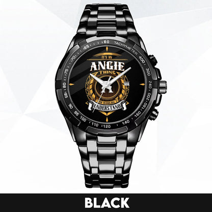 ANGIE 13K1-434 Alloy-Quatz-Men Watch, Personalized Premium Gift for Anniversary