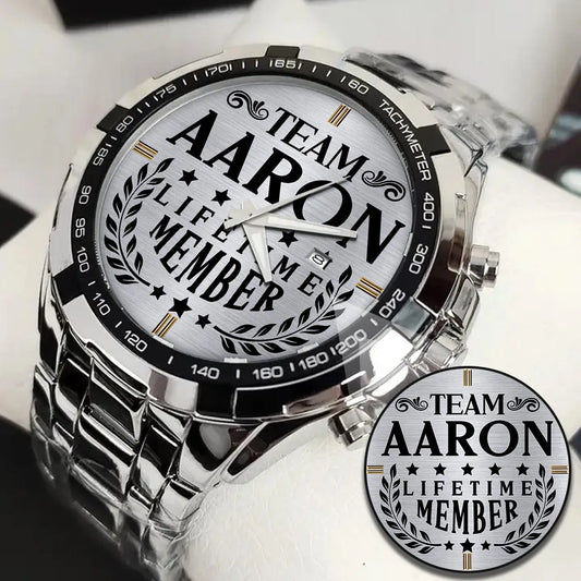AARON 13K1-437 Alloy-Quatz-Men Watch, Personalized Premium Gift for Anniversary