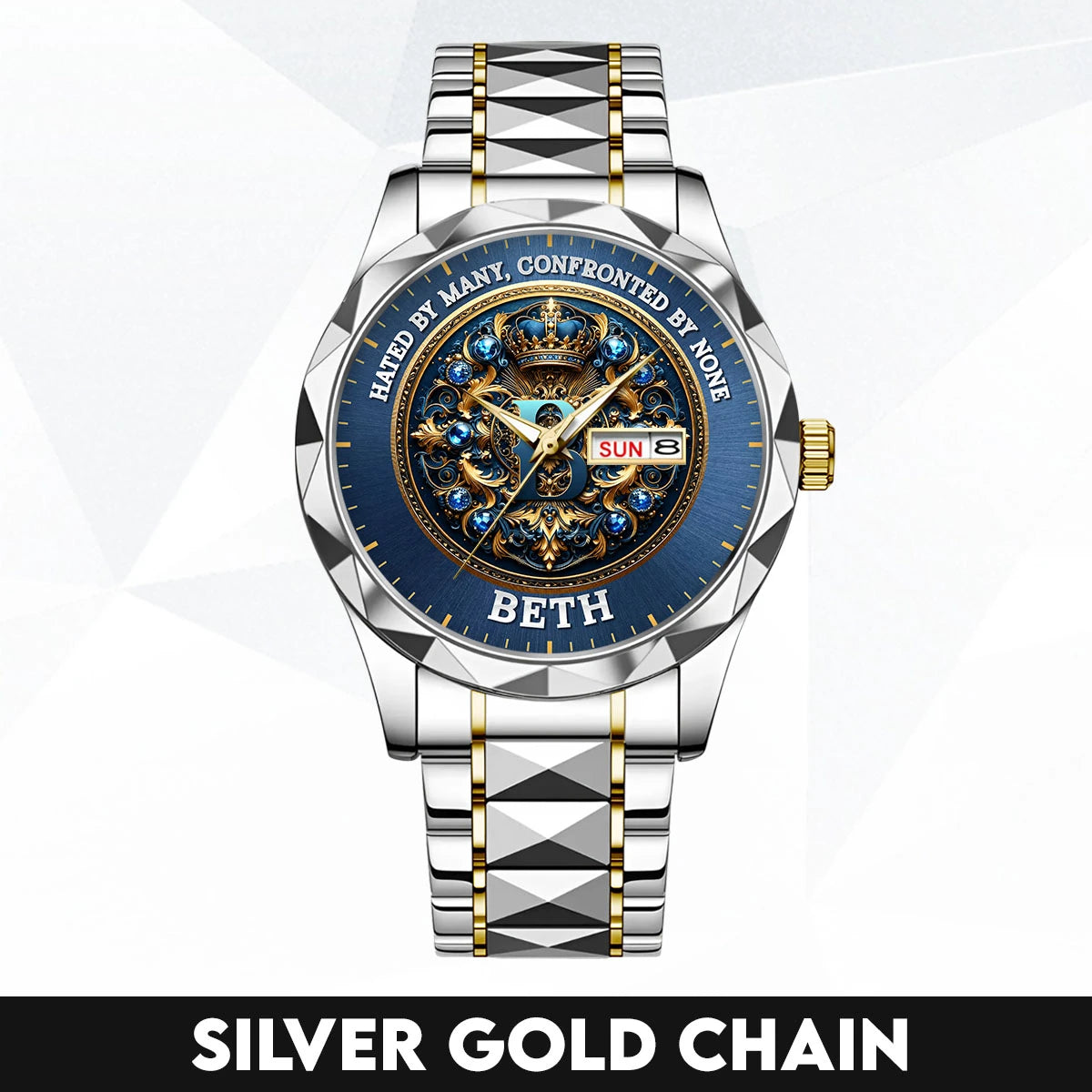 Hated By Many Confronted By None Golden Blue Watch BETH M1-W15