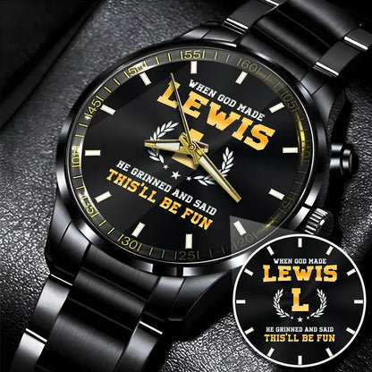 When God Made He Grinned And Said This'll Be Fun Watch LEWIS M1-W7