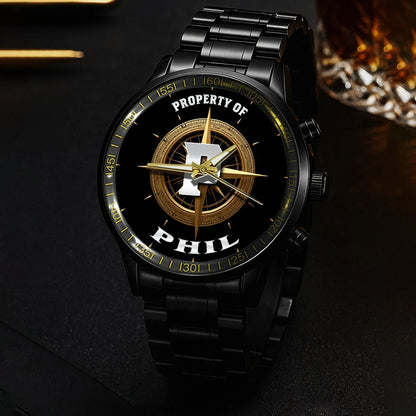 Property Of Your Name Compass Watch PHIL M1-W18